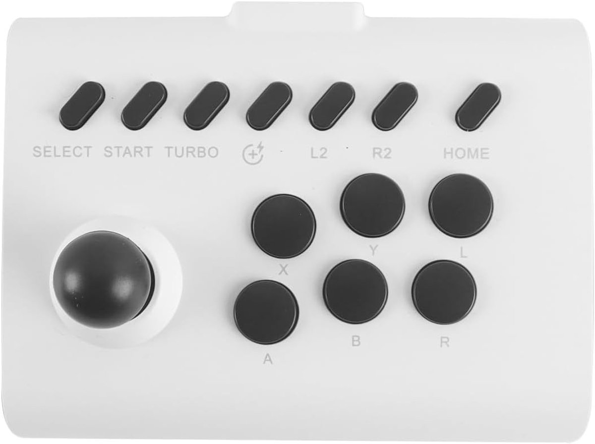 Game Controller voor Switch en PC - Arcade Stick voor PS4/PS3, Android en iOS Mobiele Telefoon, Wit en Zwart