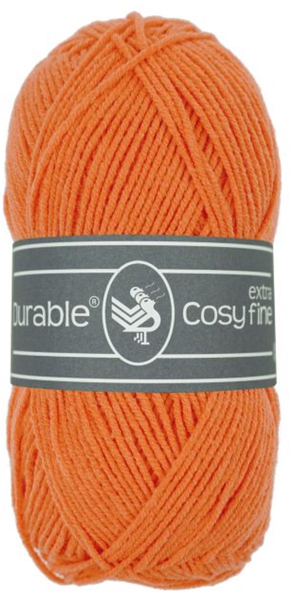 10 x Durable Cosy extra fine - katoen en acrylgaren - Orange (2194) - haakgaren/breigaren - naald 3 a 3,5mm
