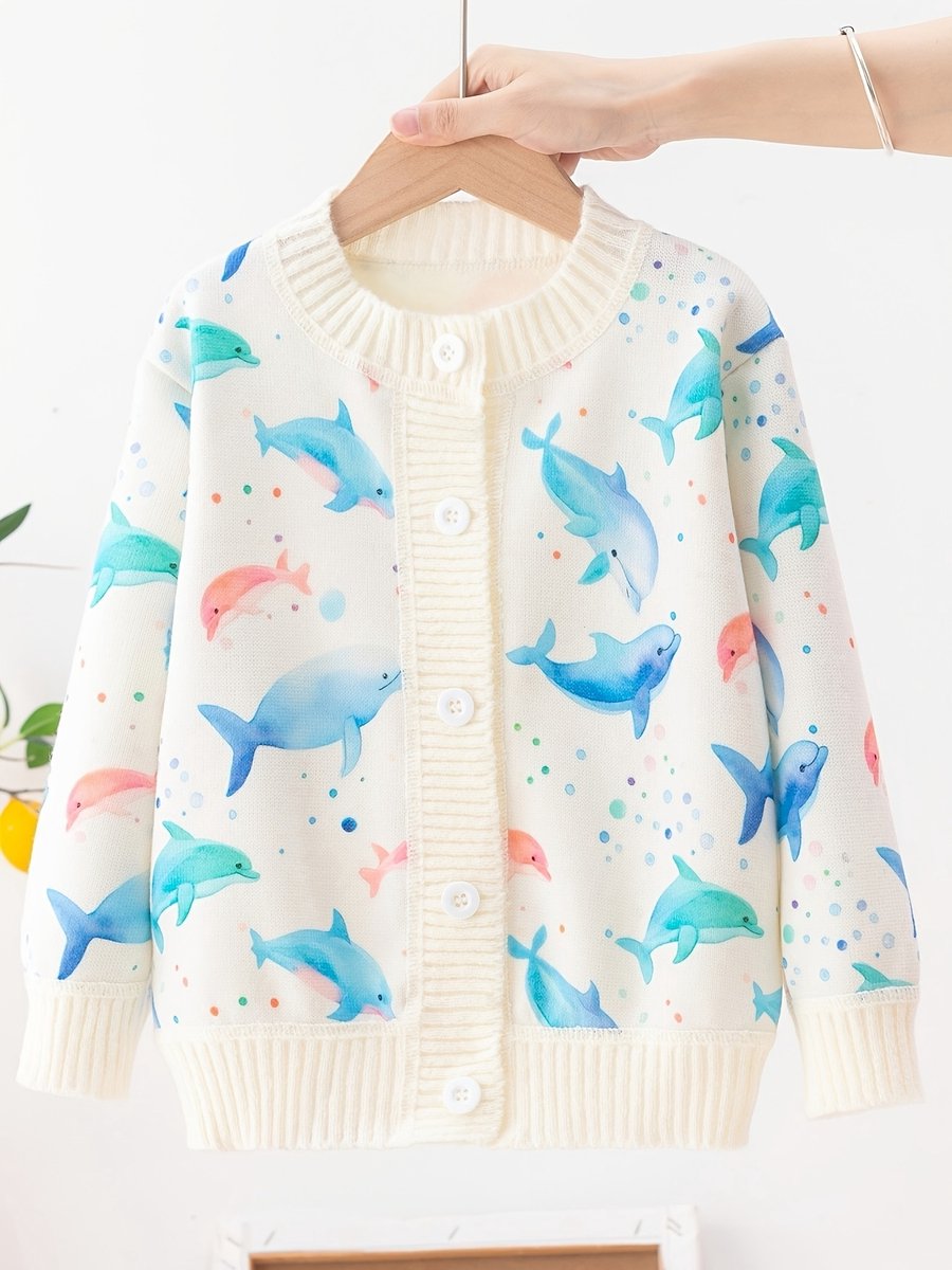 Currero Cardigan Jongens Vest Jongen Met Knopen Kinderen Warm Gebreid Vest Long 1-2 Jaar Uil