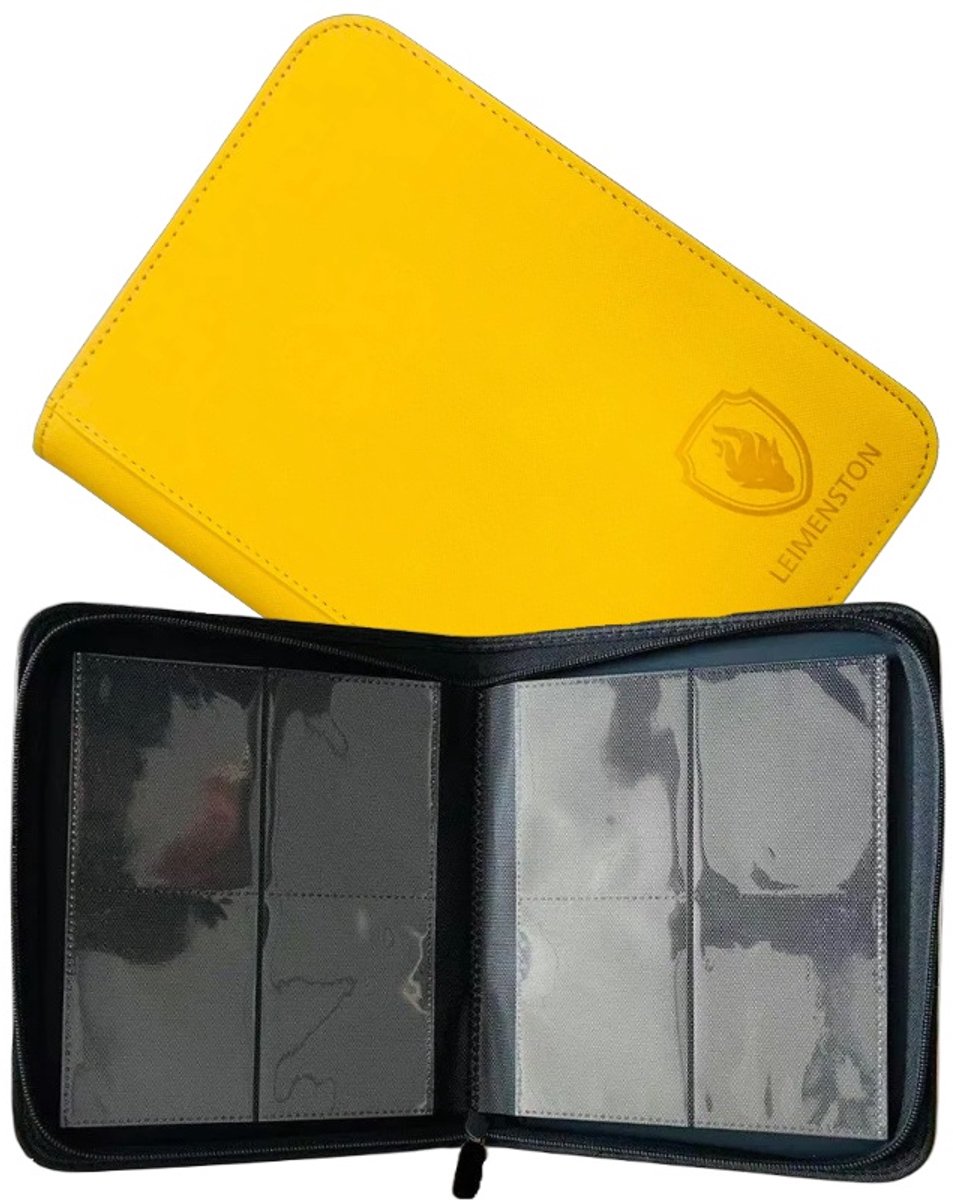 Currero Toploader Binder - Verzamelmap Kaarten - Geschikt voor Pokemon - 4 Pocket - 9 Pocket - 12 Pocket - Trading Card Map - Toploadermap - Oranje / 4-16l - 160 Kaarten
