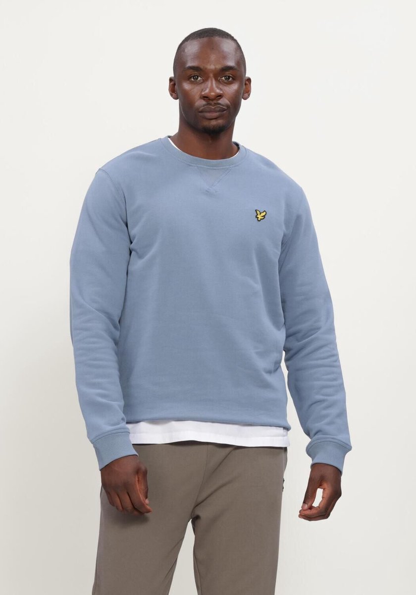Lyle & Scott Crew Neck Sweatshirt Truien & Vesten Heren - Sweater - Hoodie - Vest- Lichtblauw - Maat XS