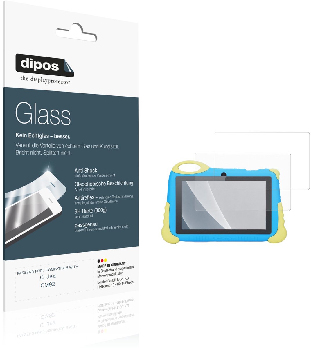 dipos – 2x Matte Pantserfolie geschikt voor C idea CM92 | 9H Screenprotector