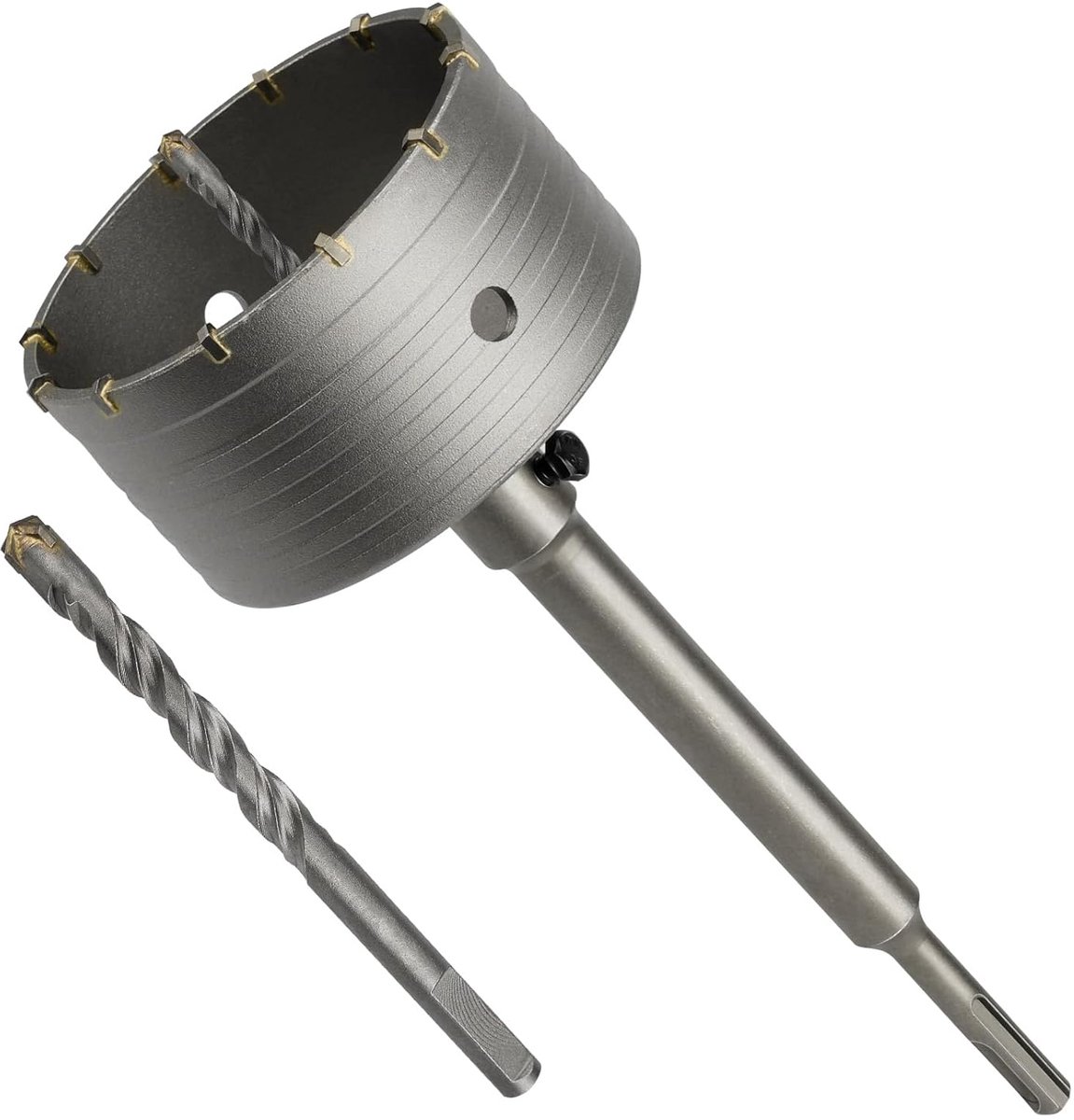 Lytool 110 mm holle boorkroon, muurboor met SDS Plus adapter 110 mm met 220 mm drijfstang, hamerslagvaste boorkroon - ShopVlot