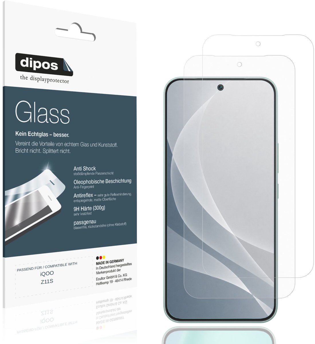 dipos – 2x Matte Pantserfolie geschikt voor iQOO Z11S | 9H Screenprotector