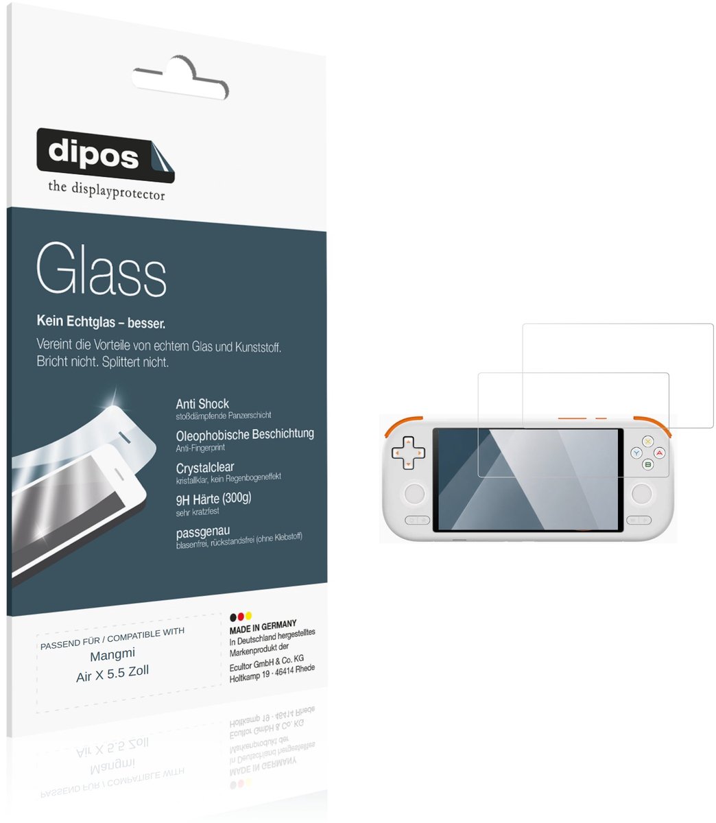 dipos – 2x Pantserfolie geschikt voor Mangmi Air X 5.5 Inch | 9H Screenprotector
