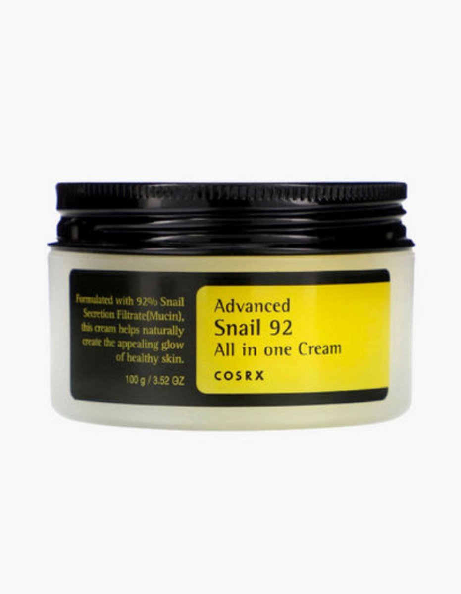 COSRX Advanced Snail 92 All In One Cream 100 ml – Koreaanse Gezichtscrème met 92% Snail Mucin – Hydraterende Dag- & Nachtcrème