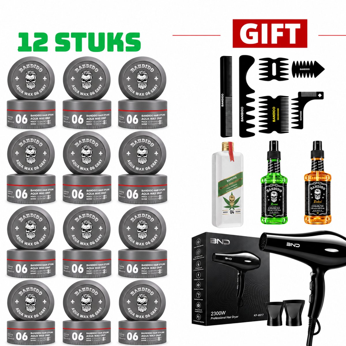 Bandido haar wax Nr 6 150ml 12 Stuk