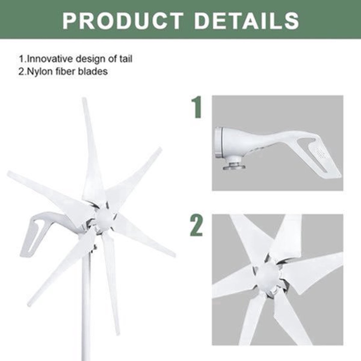 Windturbine - Windmolen - Windturbine Generator - Windenergie - 1000W - 24V - met MPPT Controller - Stille en Efficiënte Energieoplossing - voor Thuisgebruik en Off Grid Systemen