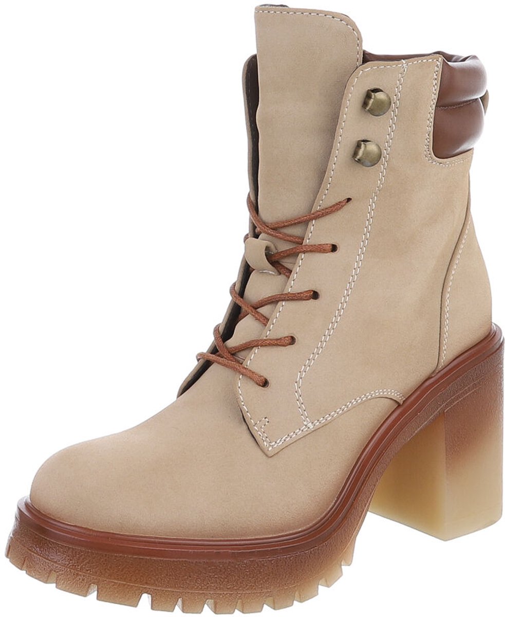 Enkelhoge veterschoen - hoge hak - dames Mt:41