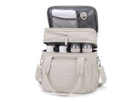 Evite Luxe Koeltas voor Onderweg - Thermisch Geïsoleerd - Voor Moedermelk, Baby en Borstvoeding - Kolftas - Grijs