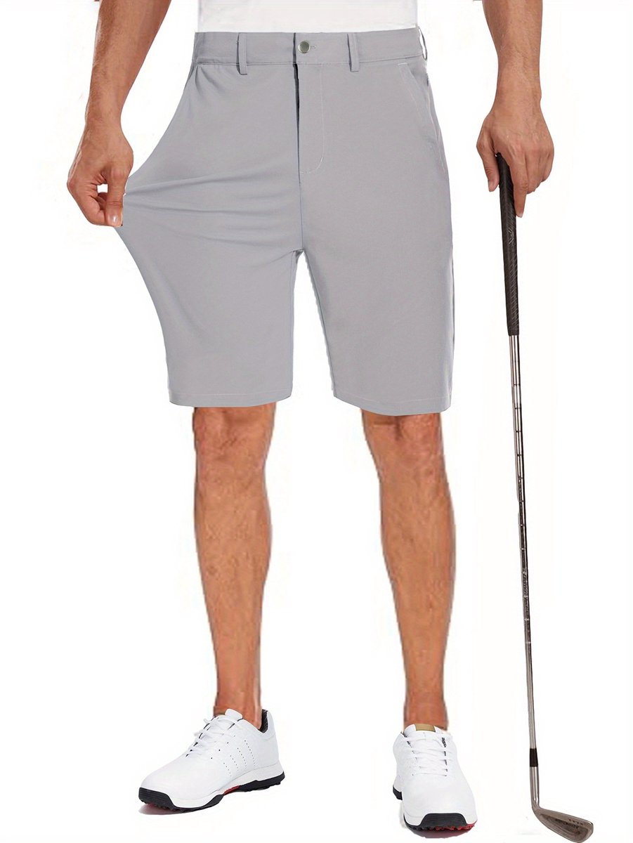 Currero Korte Broek Heren Golfbroek Spijkerbroek met Zakken Volwassenen Jongens Shorts Donkerrood-A