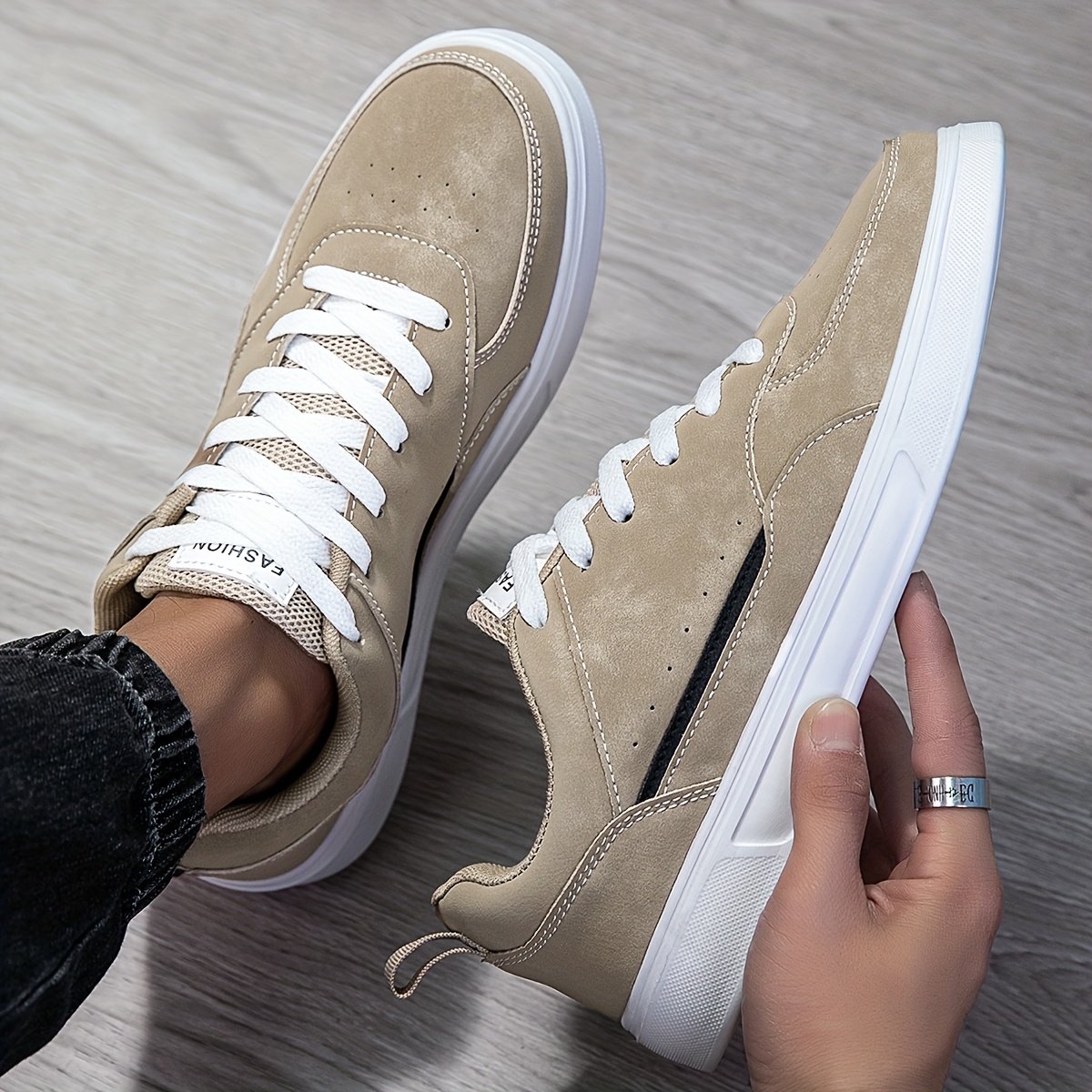Currero Schoenen Heren Sneakers Comfortabel Wandelschoenen Casual Volwassenen Donkergrijs 42