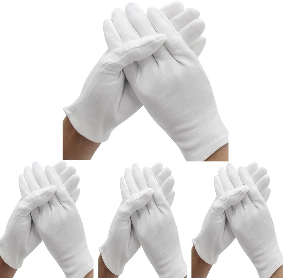 15 paar - Katoenen handschoenen - Zweetbestendig - katoen- service elastische voering - Eén maat - Wit