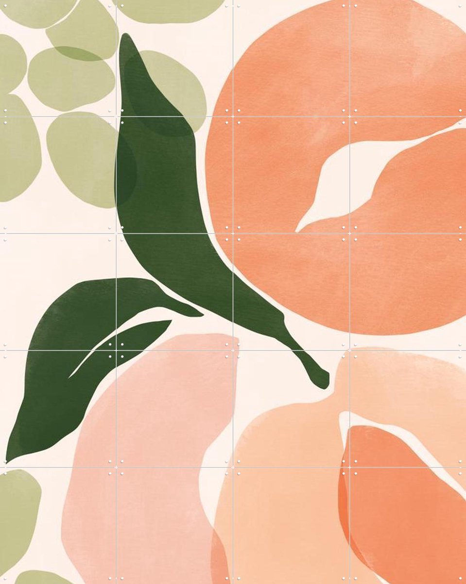 IXXI Blessed be the Fruit, Sacrée Frangine - 80 x 100 cm - Gratis ophangtool - Grote wanddecoratie en posters - Aquarel, Abstract, Kleurrijk, Speels