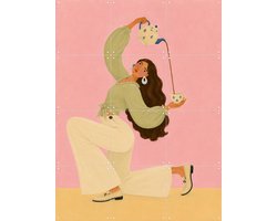 IXXI Little Cup Of Joy, Atelier Pommeline - 60 x 80 cm - Grote wanddecoratie en posters - Modern, Speels, Illustraties, Digitale Kunst, Keuken