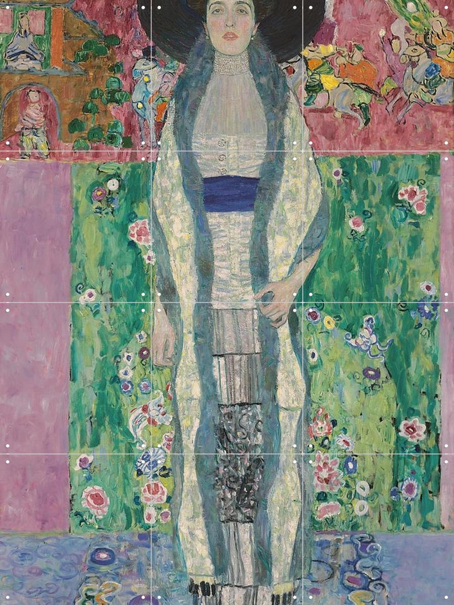 IXXI Portrait of Adele Bloch-Bauer II, Gustav Klimt & Bridgeman Images - 60 x 80 cm - Gratis ophangtool - Grote wanddecoratie en posters - Klassiek