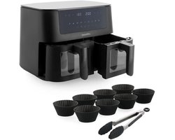 GreenPan Bistro Dual Zone airfryer 2x 4L + 9-delige bakset