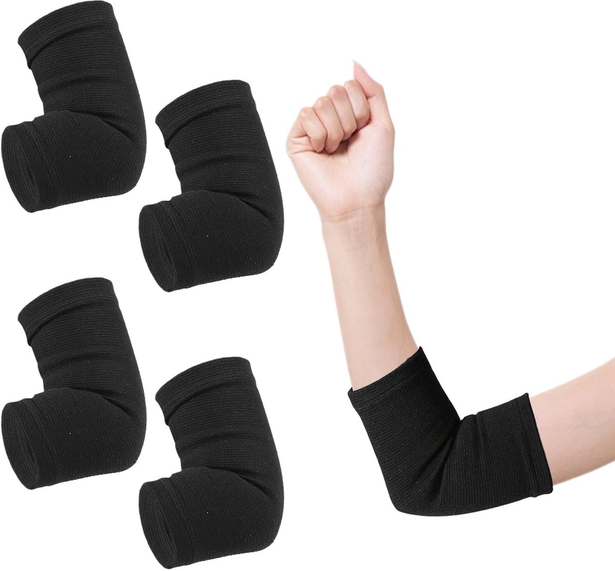 Sportieve elleboogbeschermers, ademend en zweetafvoerend, elastische pads voor outdooractiviteiten zoals fietsen, hardlopen en fitness