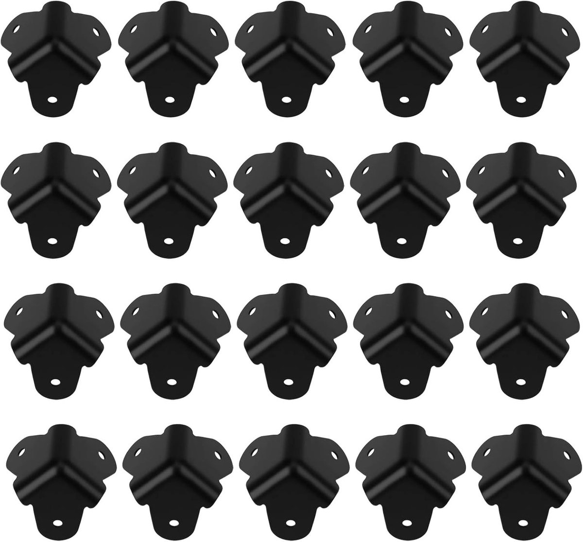 20 Stuks 3-Klauwen Hoekbeschermers voor Luidsprekers - Zwarte Hoekafdekkingen voor Speakerkasten en Versterkers