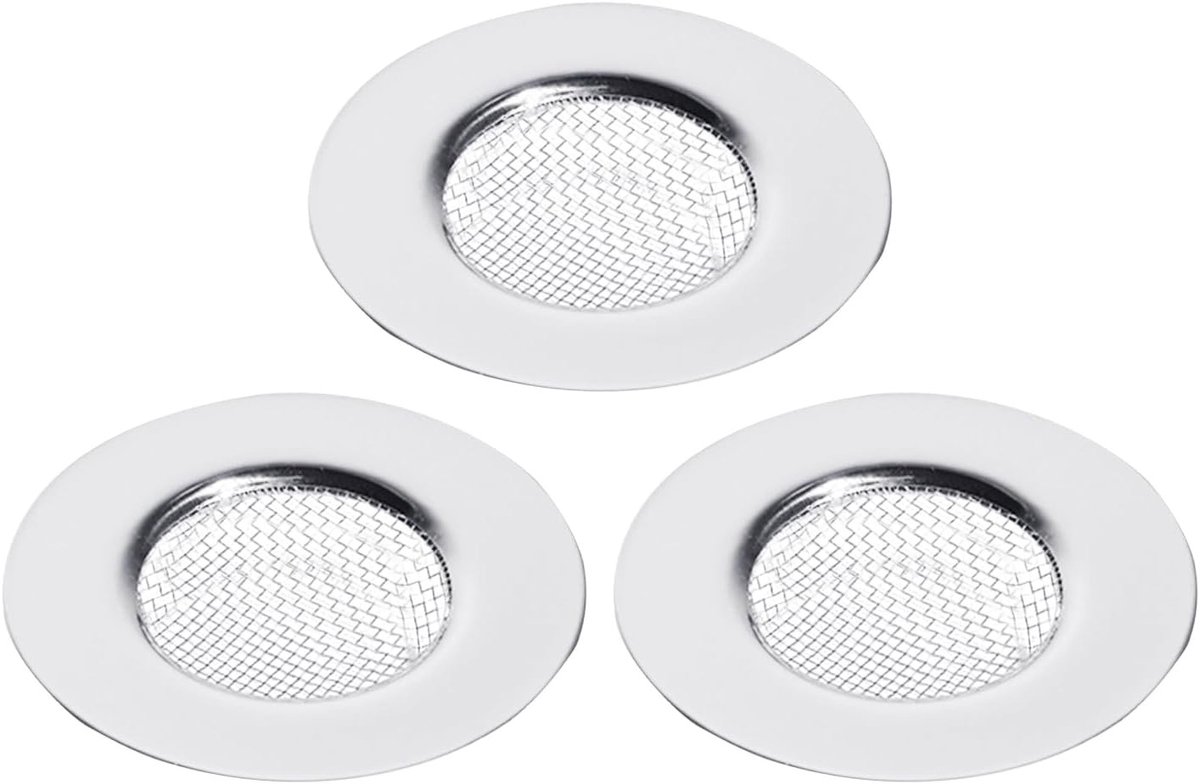 3 RVS Afvoerfilters voor Keuken en Badkamer - Diameter 7,5 cm, Vuilafvoer, Verstopte Afvoer, Waterfilter
