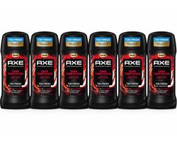 6x50ml AXE Cherry Fizz Premium Deodorant Stick – Red Apple & Amber Geur – 72H Fresh – Invisible on Black & White