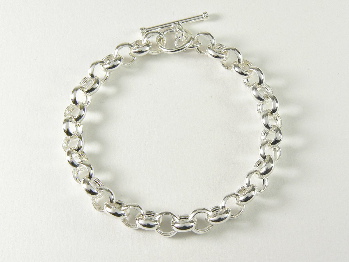 Zilveren armband met fijne jasseronschakels - lengte 18 cm.