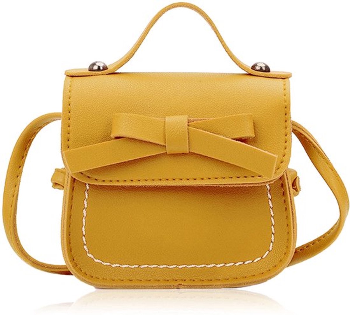 Ouderwetse Messenger Tas voor Kinderen met Strikdetails - Crossbody Tas Meisjes met
