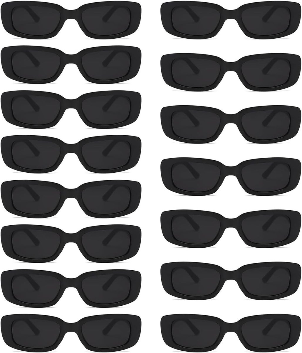 Zwarte Zonnebrillen voor Kinderen - 15 Stuks - Trendy, UV-bescherming, Geschikt voor Sport en Buitenactiviteiten