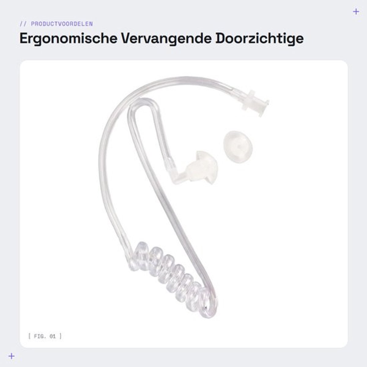 Dailygoods - Ergonomische Vervangende Doorzichtige Akoestische Buis - Comfortabel