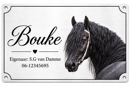 Stalbord Paard | Stalbord met Foto en eigen Tekst | Stalbordje paard | Gepersonaliseerd Stalbord voor Paarden | Aluminium Stalbord | Manegebord | Paardenbordje Stalbord Paard | Stalbord met Foto en eigen Tekst | Stalbordje paard | Gepersonaliseerd Stalbord voor Paarden | Aluminium Stalbord | Manegebord | Paardenbordje