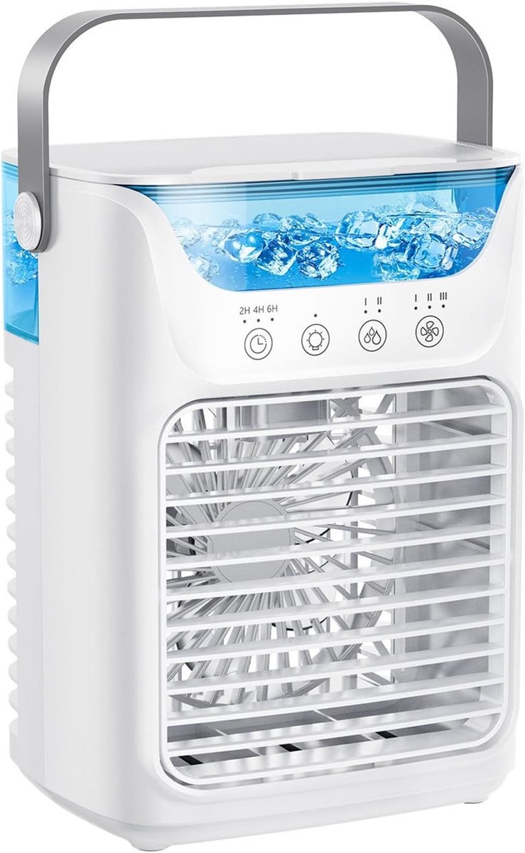 Draagbare Airconditioning - Wit - Compact - 4-in-1 Luchtkoeler met 700 ml Watertank - Voor Binnen en Buiten