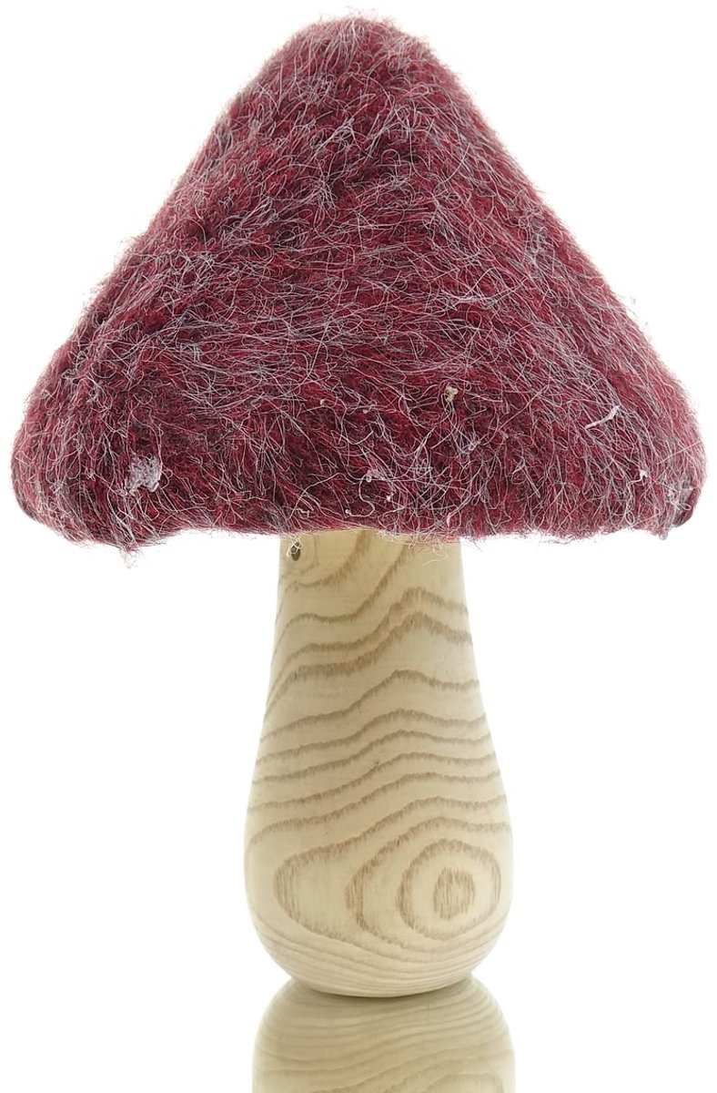 Gasper Paddenstoel Herfst-Kerstdecoratie Rood-Naturel Ø17cm