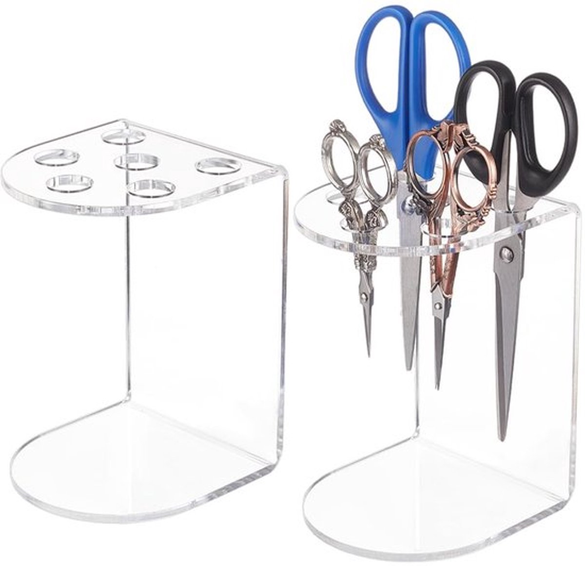 Dailygoody - Schaarhouder - Transparant - Desktop organizer - Kapsalon accessoires