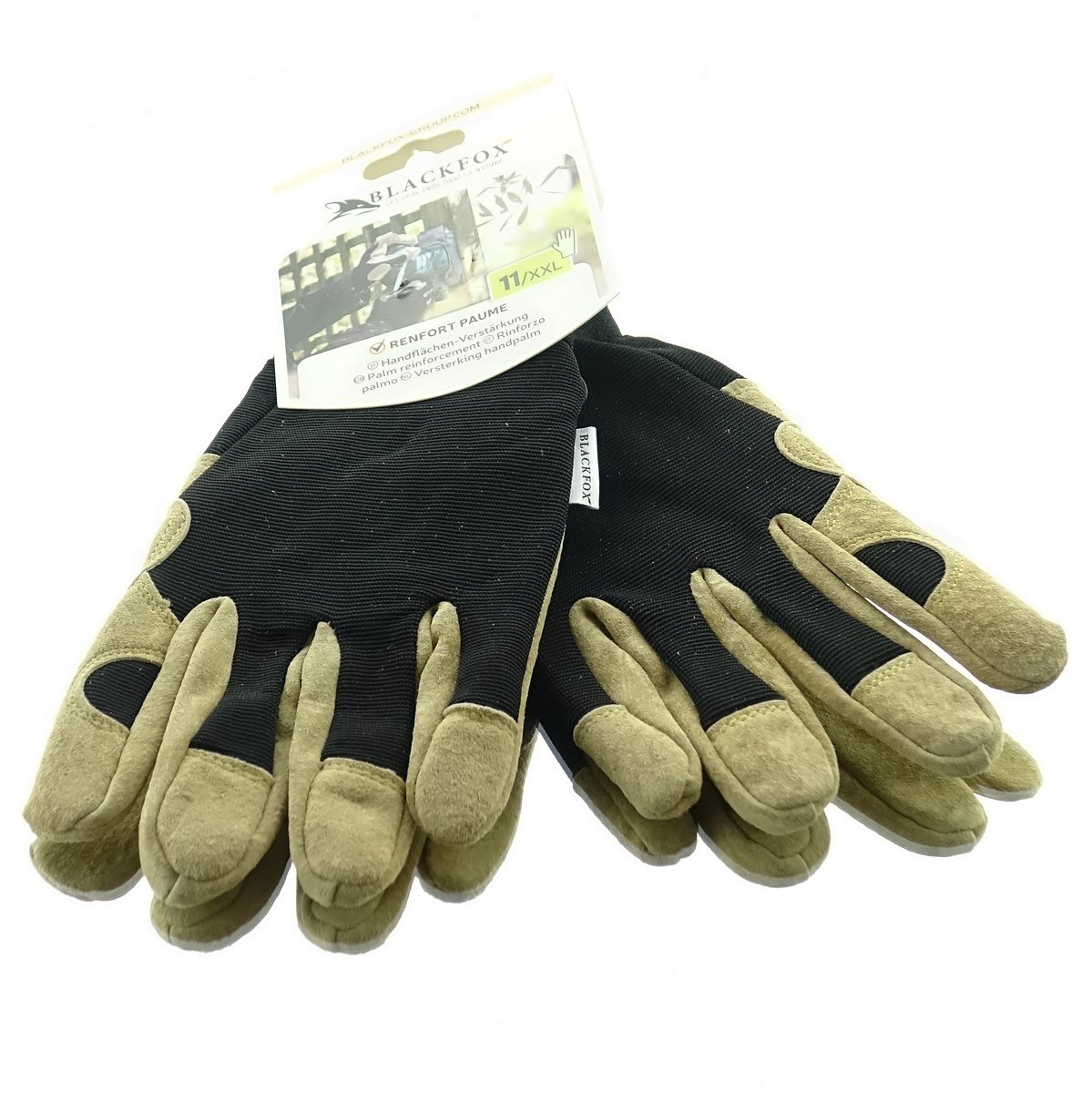 Blackfox Tuinhandschoenen versterkt zwart-bruin maat 11/XXL