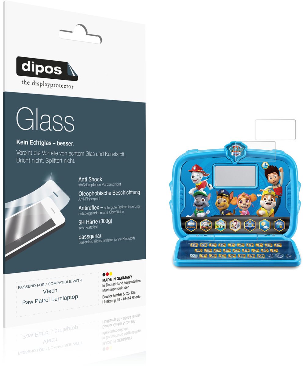 dipos – 2x Matte Pantserfolie geschikt voor Vtech Paw Patrol Lernlaptop | 9H Screenprotector