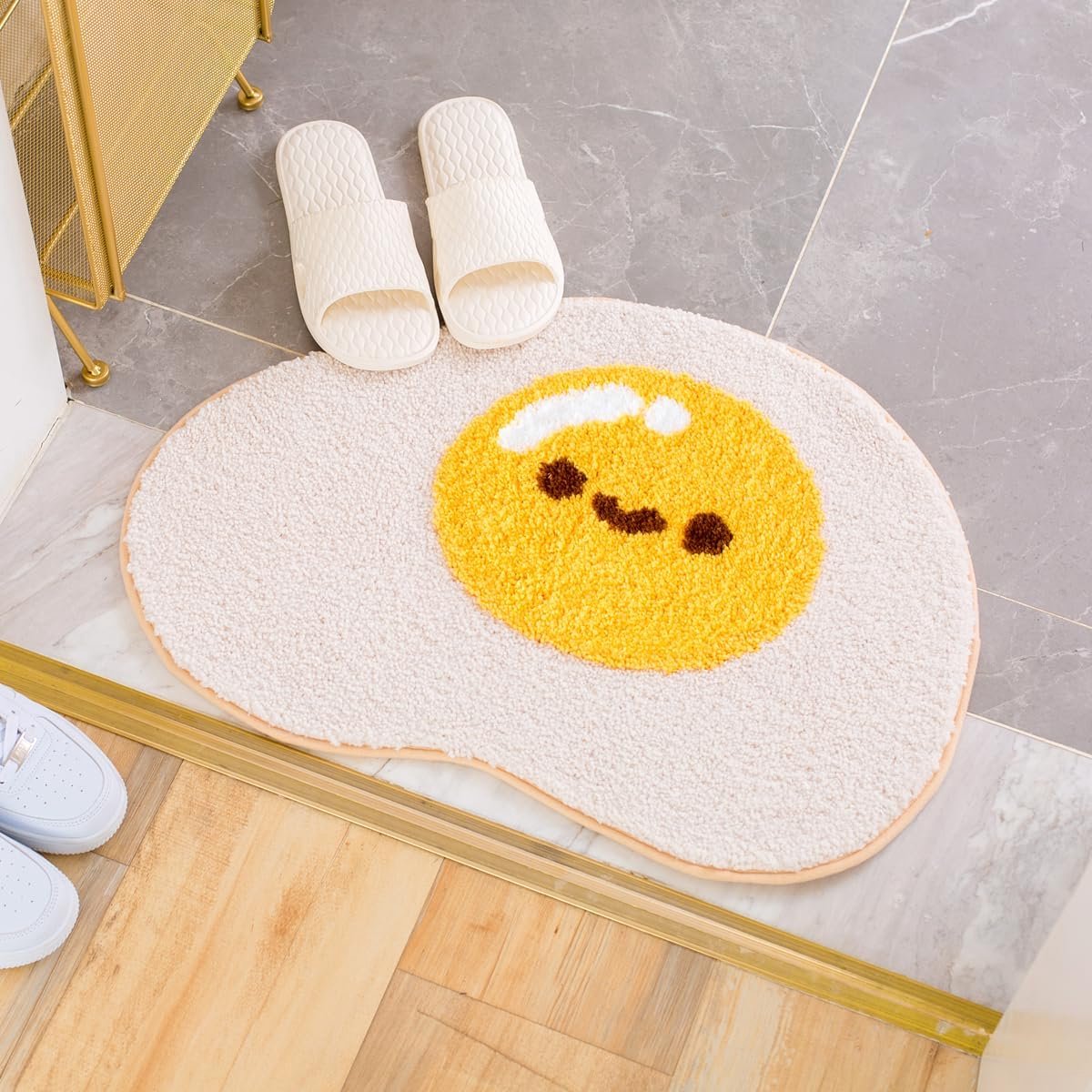 Creatieve badkamer matras, super zacht, waterabsorberend, machinewasbaar, antislipontwerp, geschikt voor bad, douche en badkamer, 50x80CM