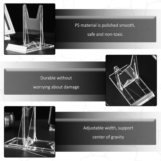Acryl Plate Houder Set van 4 - Stevige en Stijlvolle Ondersteuning voor Borden en Schalen — afbeelding 2