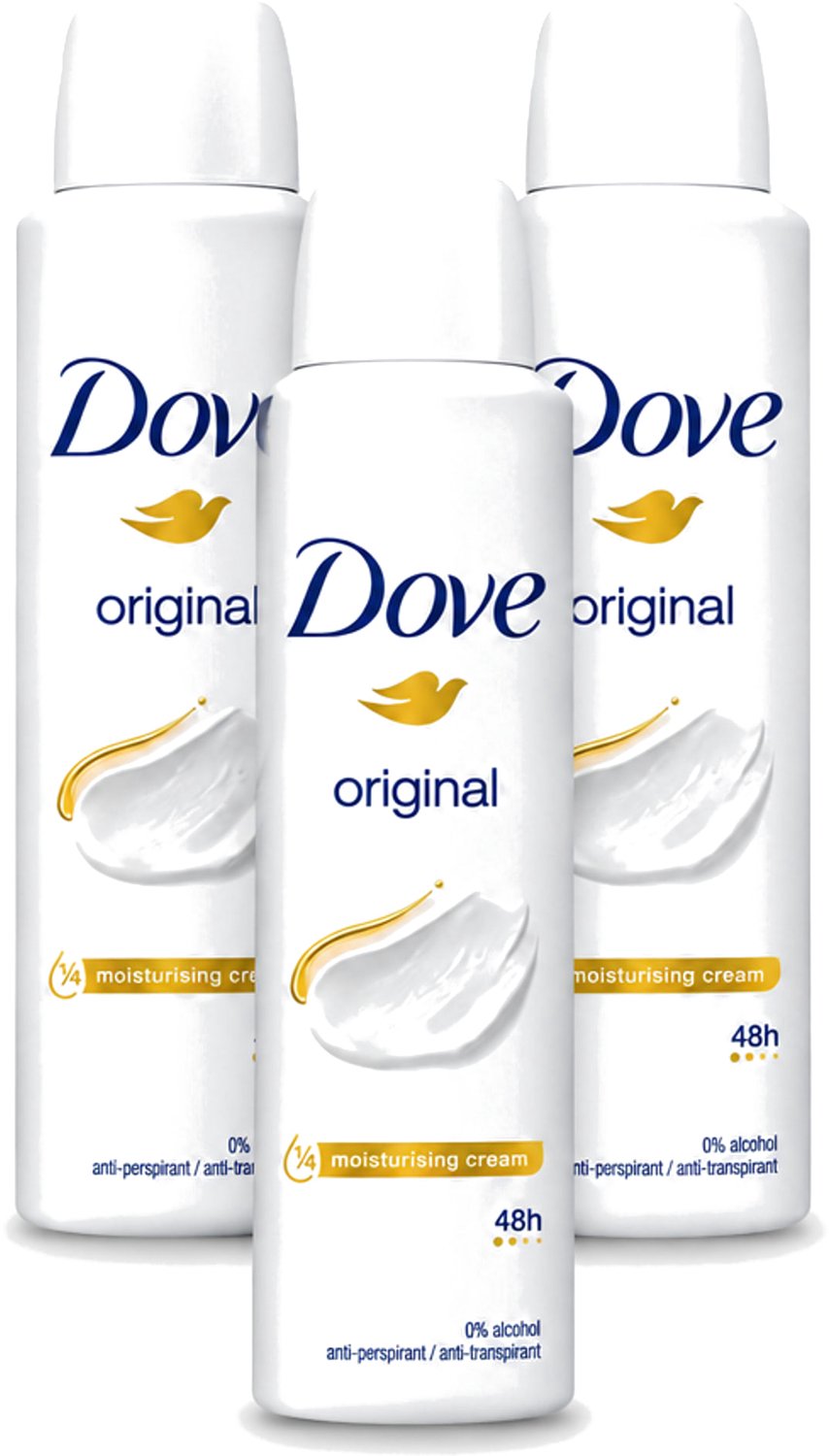 3 x Dove Original - Deospray - Anti-Transpirant - 150 ml - Voordeelverpakking - 3 stuks