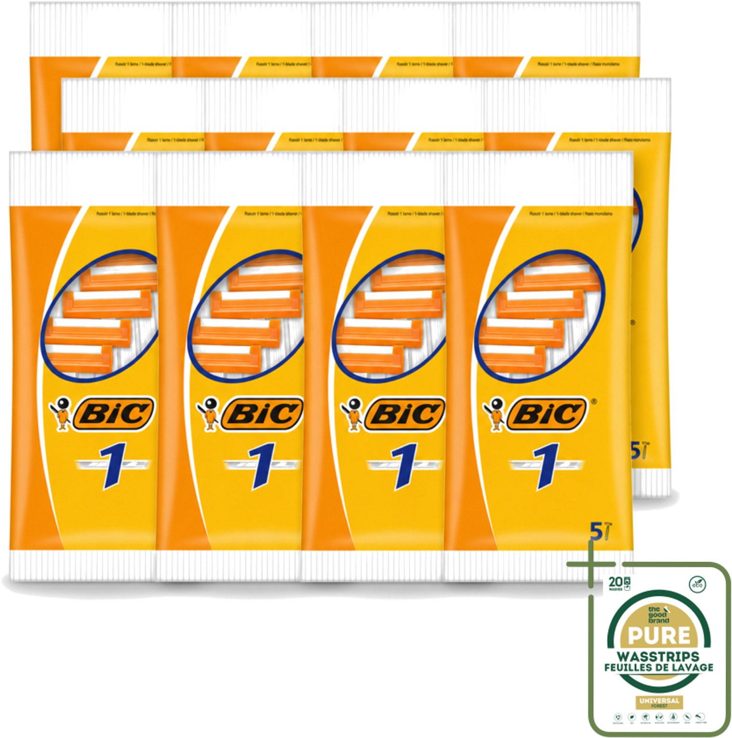 12 x Bic - Scheermesjes - Enkel Mesje - Wegwerpmesjes - 5 Scheermesjes - Scheermesje - Wegwerpmesje - Enkel Mesje - Roestvrij Staal Mesje - Chroomcoating