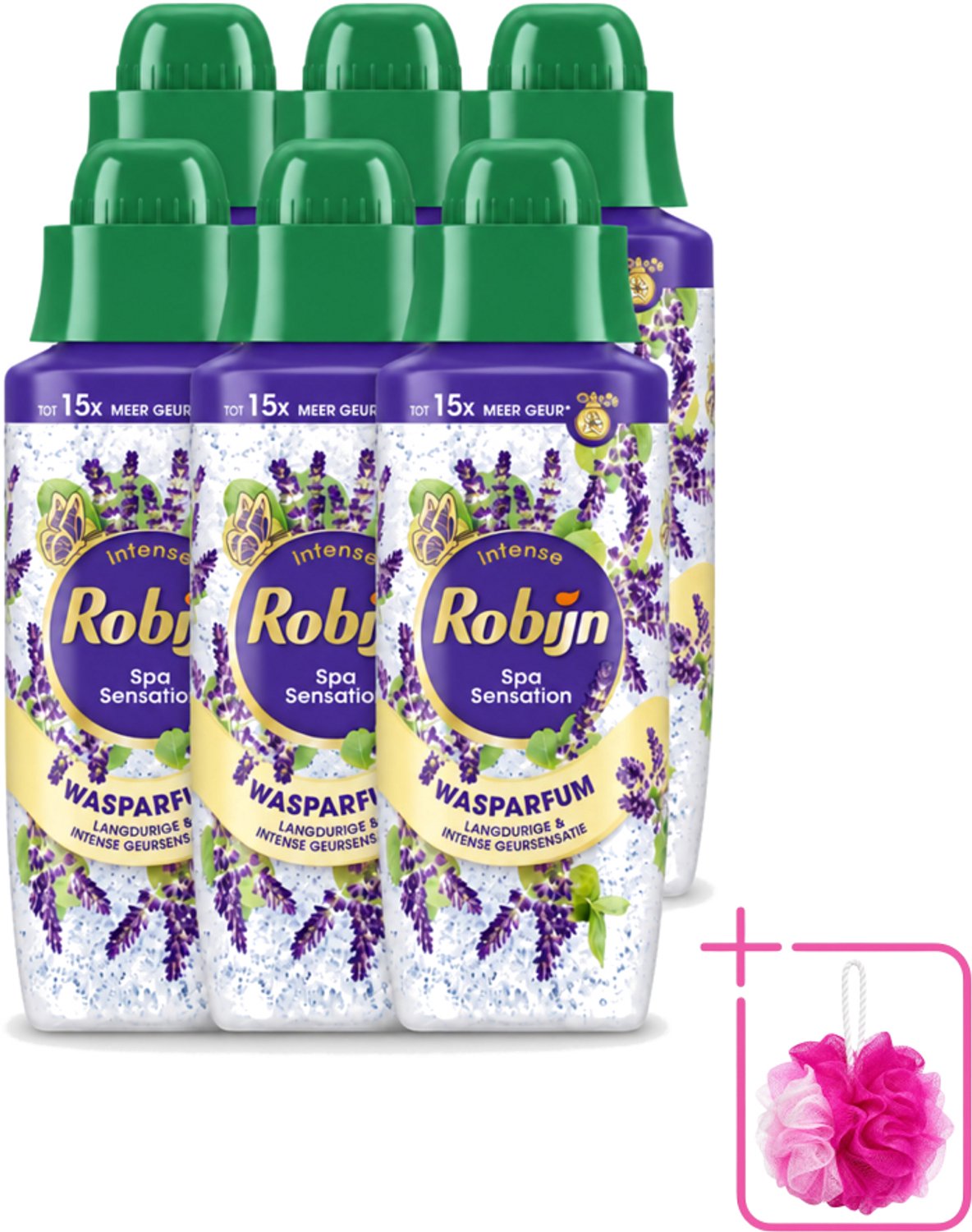 6 x Robijn – Wasparfum – Intense Spa Sensation – 342 ml - Bulkverpakking - Wasparfum - Douchemop - Geur