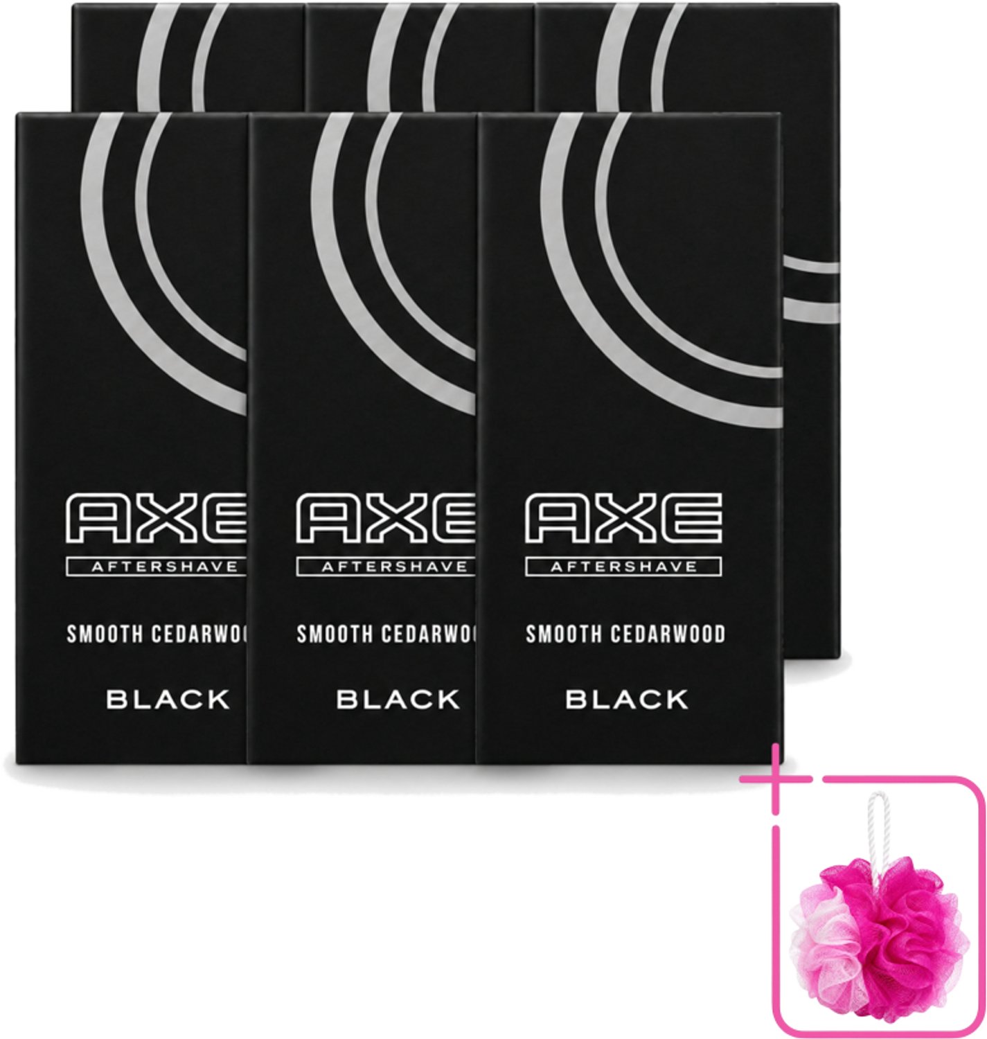 6 x Axe – Aftershave – Black – 100 ml - Bulkverpakking - Aftershave - Douchemop - Huidverzorging