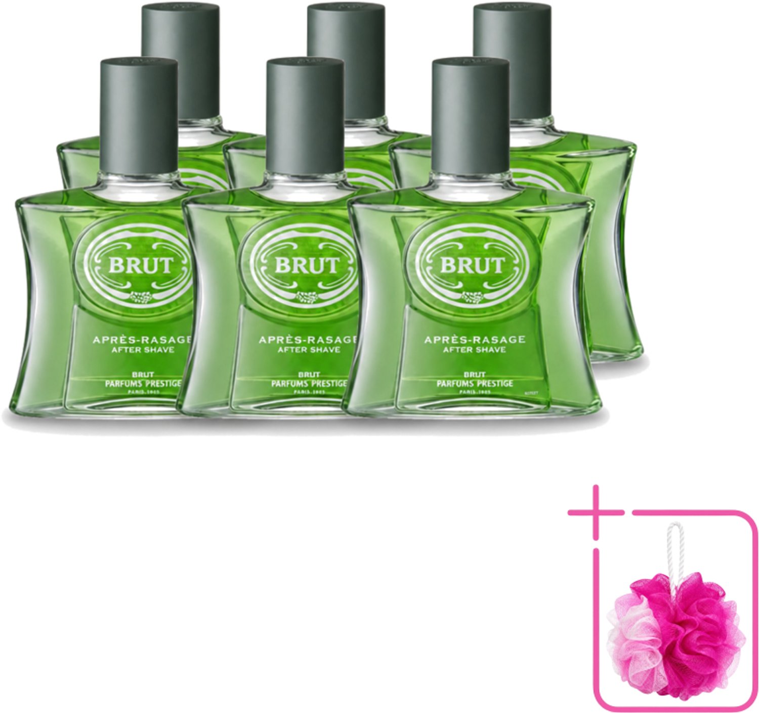 6 x Brut for Men – Aftershave Lotion – 100 ml - Bulkverpakking - Aftershave - Douchemop - Herenverzorging