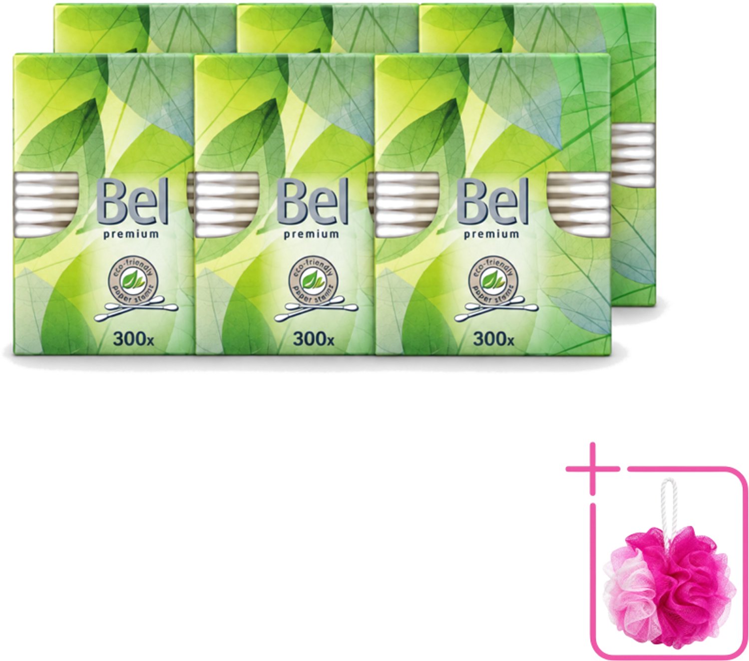 6 x Cotton Buds – Wattenstaafjes – Premium – Katoen - Bulkverpakking - Katoenstaafjes - Douchemop - Wattenstaafjes