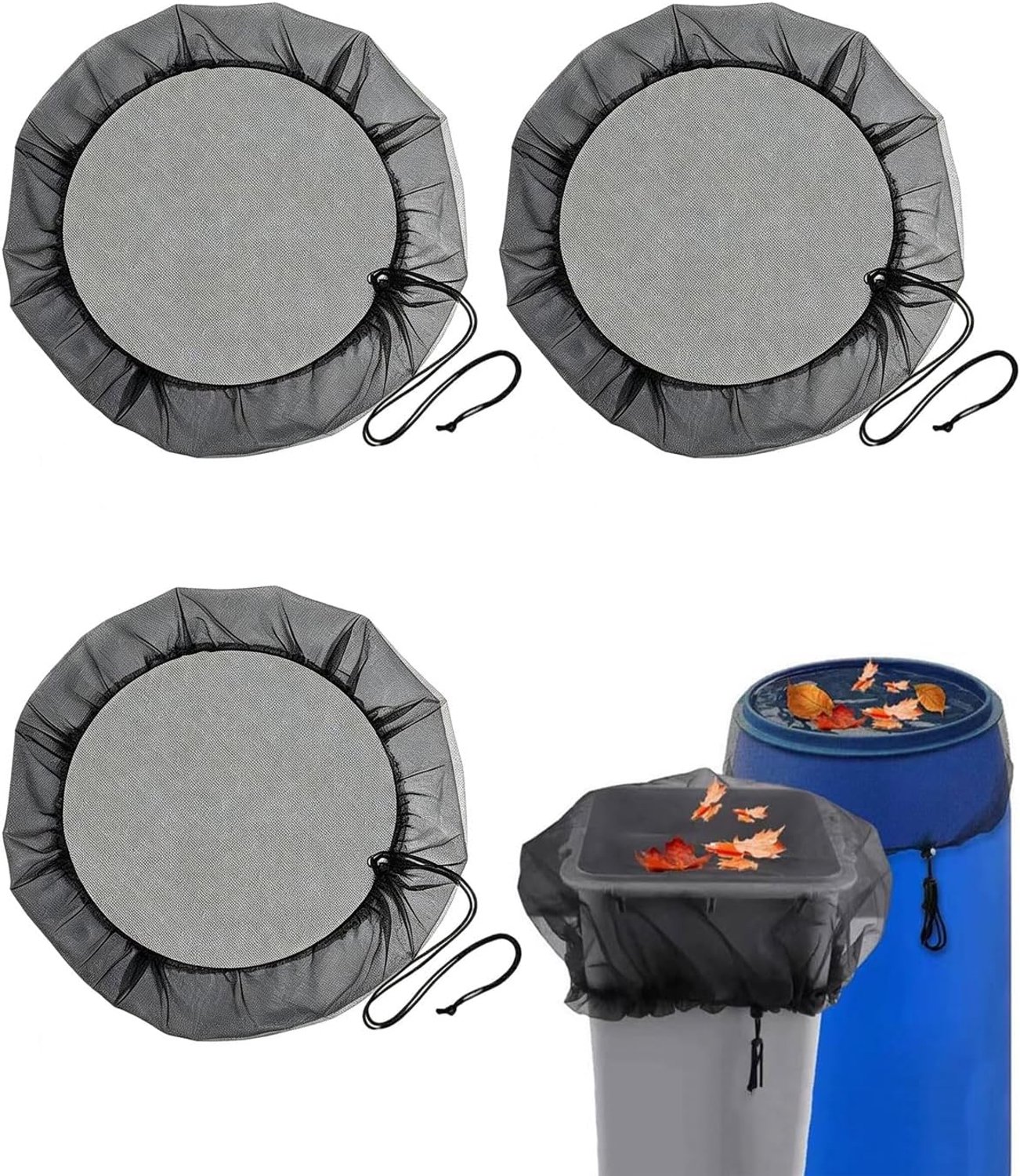 Beschermafdekking voor trampoline, 80 cm, 3 stuks, met elastische rand en verstelbare band, beschermingsnet tegen - ShopVlot