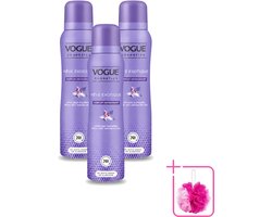 3 x Vogue Cosmetics - Reve Exotique - Parfum Deodorant - 150 ml - Bulkverpakking - Parfum deodorant - Geur