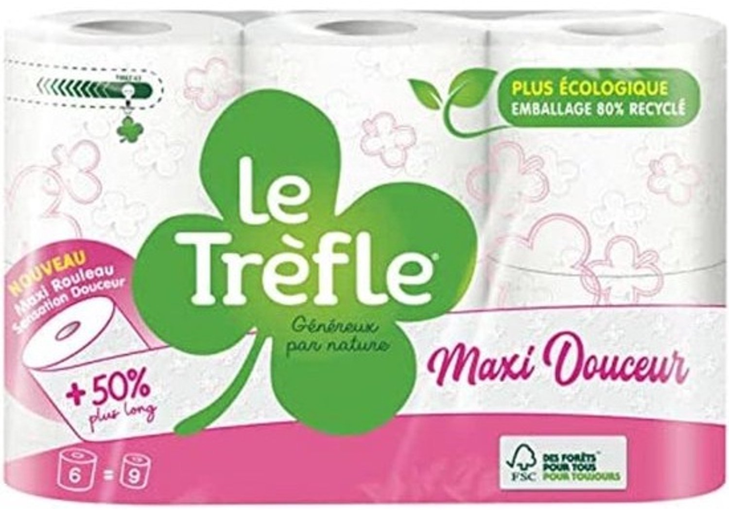 Zacht toiletpapier - 3-laags - Maxiverpakking - Wit