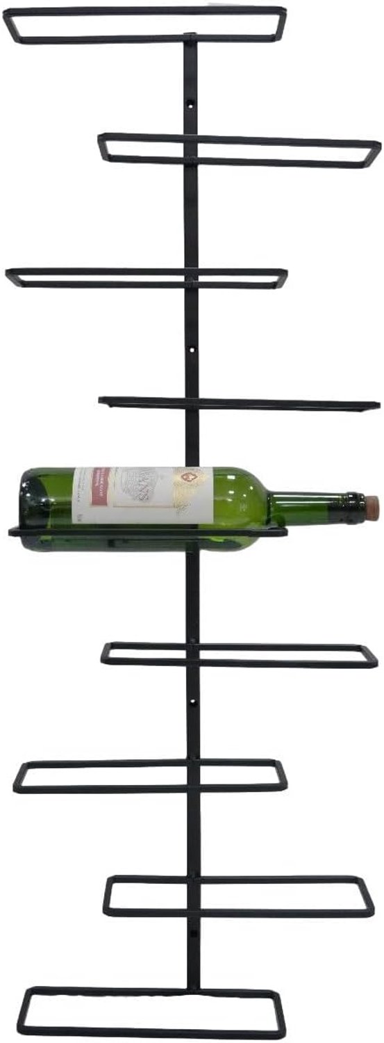 Basento wine rack wall - black - 9 bottles - ShopVlot