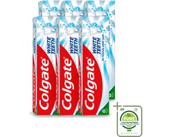 Colgate 6 x – Tandpasta – White Teeth – 75 ml - Grootverpakking - Witte Tanden - Tanden Reinigen - Tandpasta - Mondverzorging - Wittere Tanden