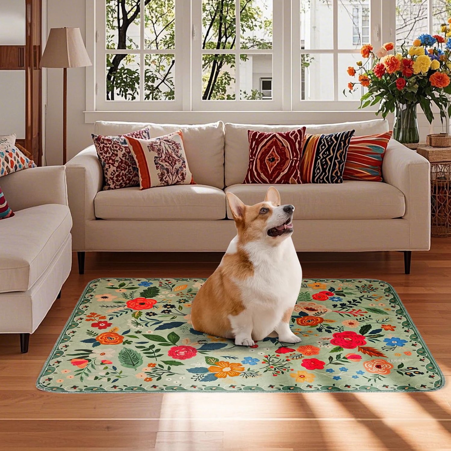 Wasbare plasmatten voor honden, 2 stuks, puppy-pads met feromonen, 122x81cm