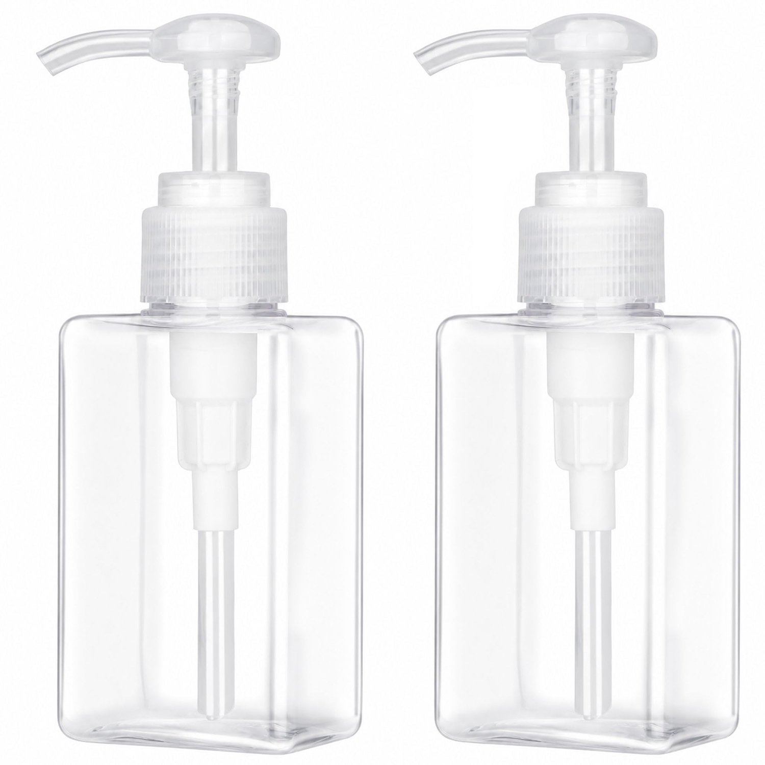 100ml (3.4 oz) Pompflesdispenser Jansburg 2 Pack Hervulbare Platte Vierkante Plastic Lotion Dispenser Lekvrije Lege - ShopVlot
